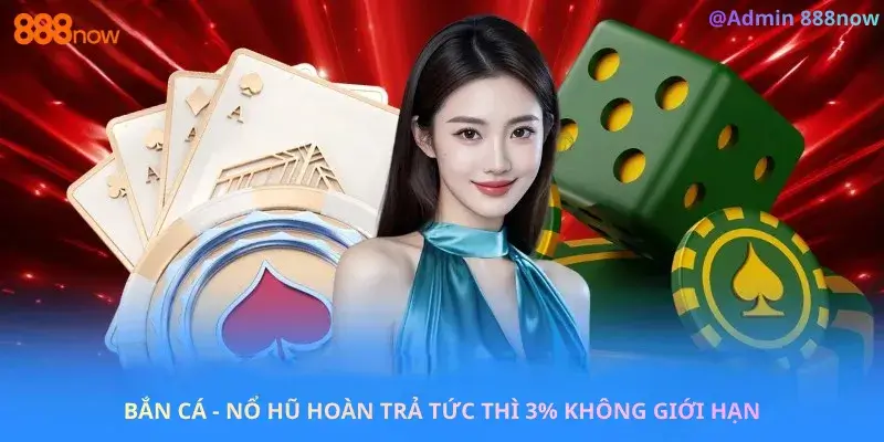 Nhà cái 888nơ Hoàn trả không giới hạn 3% cho nỗ hũ bắn cá